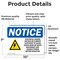 Signmission Electrical Hazard Voltage Or Sign, Vinyl Decal, 10in W x 7in L, 2PK OS-2PACK-NS-D-710-L-11655 - alternate 2
